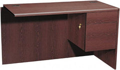 Hon - High Pressure Laminate Right Pedestal Desk - 48" Wide x 24" Deep x 29-1/2" High, Mahogany - All Tool & Supply