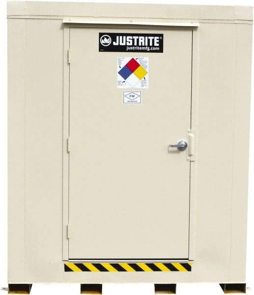 Justrite - 6 Drum, 105 Gal Sump Capacity, Locker - 7.91' Long x 5-1/2' Wide x 8.08' High, Galvanized Steel - All Tool & Supply