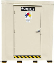 Justrite - 16 Drum, 288 Gal Sump Capacity, Locker - 10' Long x 9-1/2' Wide x 8.08' High, Galvanized Steel - All Tool & Supply