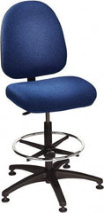 Bevco - 24 to 34" High Adjustable Height Swivel Stool - 27" Wide x 27" Deep, 100% Olefin Seat, Royal Blue - All Tool & Supply