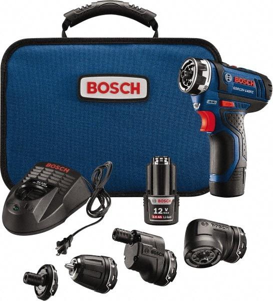 Bosch - 12 Volt 1/4" Chuck Pistol Grip Handle Cordless Drill - 0-400 & 0-1300 RPM, Reversible, 2 Lithium-Ion Batteries Included - All Tool & Supply