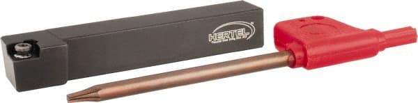 Hertel - SCLC, Left Hand Cut, 3/8" Shank Height x 3/8" Shank Width, Positive Rake Indexable Turning Toolholder - 2-1/2" OAL, CCMT21.51 Insert Compatibility, Series Screw-Type - All Tool & Supply