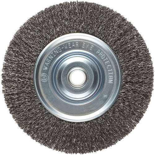 ‎Vortec Pro 6″ Medium Face Crimped Wire Wheel, .014″ Steel Fill, 5/8″-1/2″ Arbor Hole, Retail Pack - All Tool & Supply