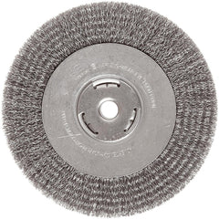 ‎Vortec Pro 4″ Narrow Face Crimped Wire Wheel, .014″ Steel Fill, 5/8″-11 UNC Nut, Retail Pack - All Tool & Supply