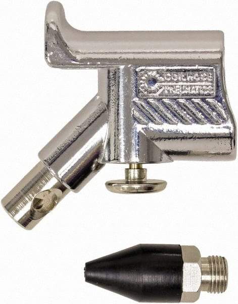 Coilhose Pneumatics - Pocket Blow Gun Kit - 1/4 NPT Inlet, 150 Max psi, Chrome Plated Zinc Hose - All Tool & Supply