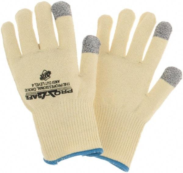 PRO-SAFE - Size S (7), ANSI Cut Lvl 4, 13-Guage Knit Cut Resistant Gloves - 8.75" Long, Yellow/Gray, Paired - All Tool & Supply