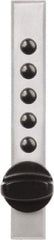 Kaba Access - 5/8 to 7/8" Door Thickness, Satin Chrome Pushbutton Knob Lockset - 2-3/4" Back Set, 1 Code, Zamak3, Nonkey Override Cylinder - All Tool & Supply