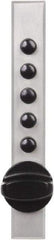 Kaba Access - 5/8 to 7/8" Door Thickness, Satin Chrome Finish, Push Button Deadbolt - Nonhanded Handling, Combination Override, Keyless Cylinder - All Tool & Supply