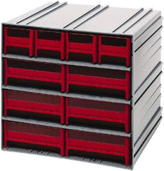 Quantum Storage - 10 Drawer, 10 Compartment, Small Parts Drawer Cabinet System - 11-3/4" Deep x 11-3/4" Wide x 11" High - All Tool & Supply