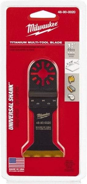 Milwaukee Tool - Rotary Multi-Material Blade - 1-3/4" Cutting Diam, TiAlN Finish, Use with Milwaukee Multi-Tool - All Tool & Supply