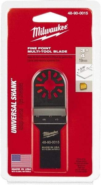 Milwaukee Tool - Rotary Multi-Material Blade - 3/4" Cutting Diam, Black Oxide Finish, Use with Milwaukee Multi-Tool - All Tool & Supply