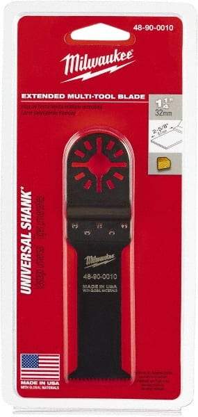 Milwaukee Tool - Rotary Multi-Material Blade - 1-1/4" Cutting Diam, Black Oxide Finish, Use with Milwaukee Multi-Tool - All Tool & Supply