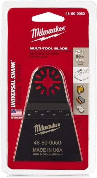 Milwaukee Tool - Rotary Multi-Material Blade - 2-1/2" Cutting Diam, Black Oxide Finish, Use with Milwaukee Multi-Tool - All Tool & Supply