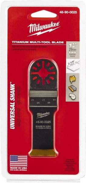 Milwaukee Tool - Rotary Multi-Material Blade - 1-1/8" Cutting Diam, TiAlN Finish, Use with Milwaukee Multi-Tool - All Tool & Supply