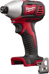 Milwaukee Tool - 18 Volt, 1/4" Drive, 125 Ft/Lb Torque, Cordless Impact Driver - Pistol Grip Handle, 2750 RPM, Lithium-Ion, Bare Tool - All Tool & Supply