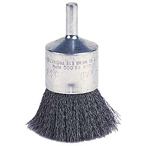 Vortec Pro 1″ Crimped Wire End Brush, .0104″ Wire, 1/4″ Stem, Retail Pack - All Tool & Supply