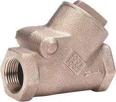 Milwaukee Valve - 1-1/2" Bronze Check Valve - Check Valve, Threaded (NPT), 600 WOG - All Tool & Supply