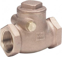 Milwaukee Valve - 1-1/4" Bronze Check Valve - Check Valve, Threaded (NPT), 200 WOG - All Tool & Supply