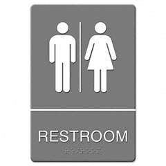 Headline Sign - Architectural Signs Type: ADA Location Markers Legend: Restroom - All Tool & Supply