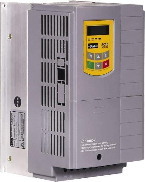 Parker - Three Phase, 460 Volt, 10 hp, Variable Frequency Drive - 6.14" Wide x 6.69" Deep x 10.43" High, IP20 - All Tool & Supply