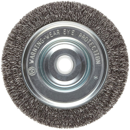 ‎Vortec Pro 5″ Crimped Wire Wheel, .014″ Steel Fill, Narrow Face, 5/8″-1/2″ Arbor Hole, Retail Pack - All Tool & Supply