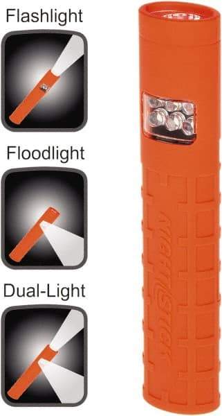 Bayco - LED Bulb, Industrial/Tactical Flashlight - Red Polycarbonate Body, AAA Batteries - All Tool & Supply