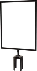 Tensator - 14-1/2" High x 14-1/2" Long x 11-1/2" Wide Barrier Sign Frame - Powder Coated Steel, Satin Black Finish, Satin Black, Use with Tensabarrier - All Tool & Supply