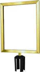 Tensator - 14-1/2" High x 14-1/2" Long x 11-1/2" Wide Barrier Sign Frame - Powder Coated Steel, Satin Brass Finish, Satin Brass, Use with Tensabarrier - All Tool & Supply