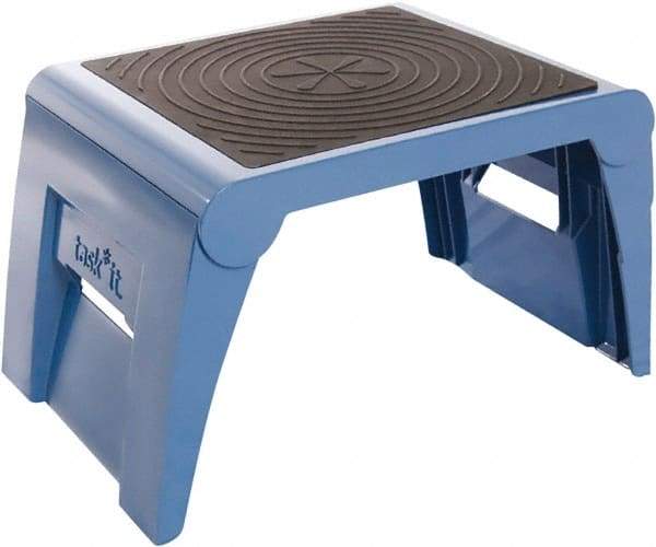 Cramer - 11" High, Navy Folding Step Stool - High Density Plastic, 250 Lb Capacity, Type I Industry Rating - All Tool & Supply