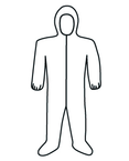 White SMMMS Coverall w/ Zipper Front, Hood, Boots & Elastic Wrists Large - All Tool & Supply