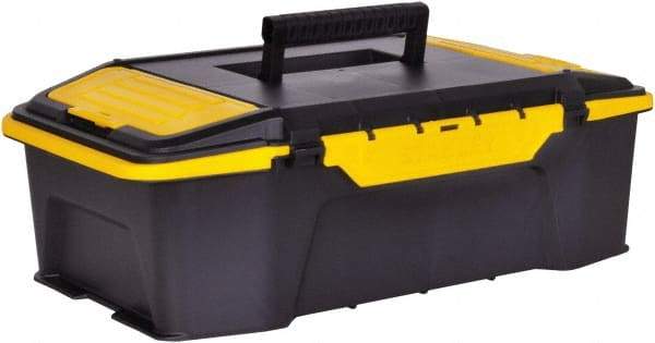 Stanley - 2 Compartment Tool Organizer - 19-7/8" Wide x 12-1/4" Deep x 6-5/8" High, Plastic, Black/Yellow - All Tool & Supply