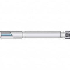 Axial Clamp Straight Shank Modular Reamer Body 32mm Shank Diam, 185mm Body Length, 245″ OAL, Right Hand Cut, 32.61 to 40.6mm Head Diam Compatibility