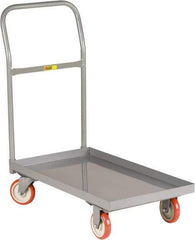 Little Giant - 1,200 Lb Capacity Steel Platform Truck - Steel Deck, 24" OAW, 36" Platform Length, Polyurethane Casters - All Tool & Supply