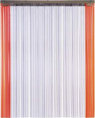 TMI, LLC - 4' Door Width x 8' Door Height PVC Ribbed with Reinforced Bonded Bead (Style) Armor Bond Strip Door Kit - 8" Strip Width x 0.072" Strip Thickness, Clear, 50% Overlap - All Tool & Supply