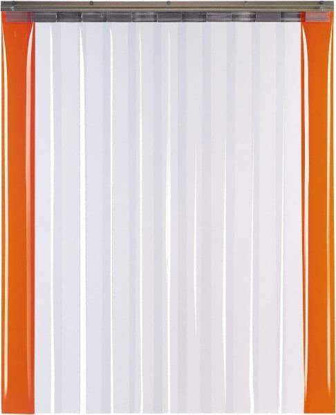 TMI, LLC - 3' Door Width x 7' Door Height PVC Smooth with Reinforced Bonded Bead (Style) Armor Bond Strip Door Kit - 8" Strip Width x 0.08" Strip Thickness, Clear, 50% Overlap - All Tool & Supply