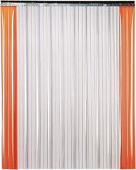 TMI, LLC - 8' Door Width x 8' Door Height PVC Ribbed Strip Door Kit - 8" Strip Width x 0.072" Strip Thickness, Clear, 50% Overlap - All Tool & Supply