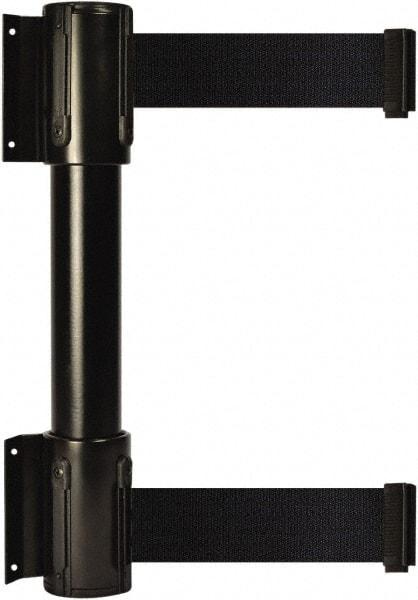 Tensator - 16.64" High x 156" Long x 3" Wide Barrier Dual Line Wall Mount - Steel, Black Powdercoat Finish, Black, Use with 898 Wall Receiver - All Tool & Supply