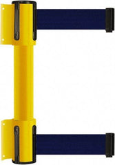 Tensator - 16.64" High x 156" Long x 3" Wide Barrier Dual Line Wall Mount - Steel, Yellow Powdercoat Finish, Yellow, Use with 898 Wall Receiver - All Tool & Supply