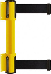 Tensator - 16.64" High x 89" Long x 3" Wide Barrier Dual Line Wall Mount - Steel, Yellow Powdercoat Finish, Yellow, Use with 898 Wall Receiver - All Tool & Supply