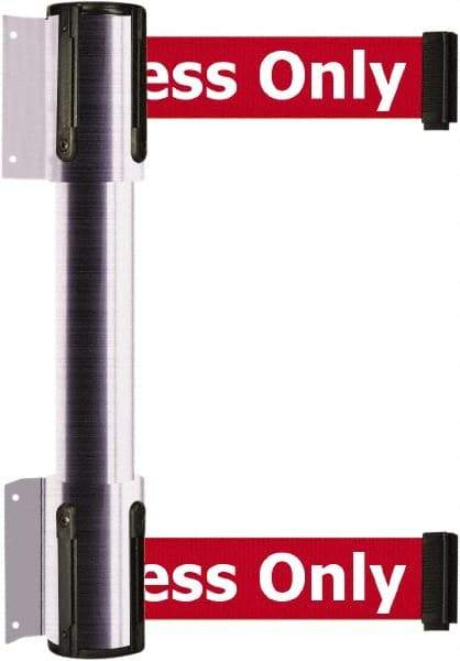 Tensator - 16.64" High x 156" Long x 3" Wide Barrier Dual Line Wall Mount - Steel, Satin Chrome Finish, Satin Chrome, Use with 898 Wall Receiver - All Tool & Supply