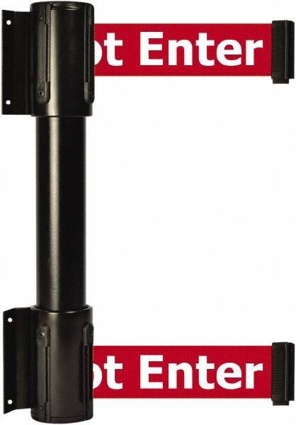 Tensator - 16.64" High x 156" Long x 3" Wide Barrier Dual Line Wall Mount - Steel, Black Powdercoat Finish, Black, Use with 898 Wall Receiver - All Tool & Supply