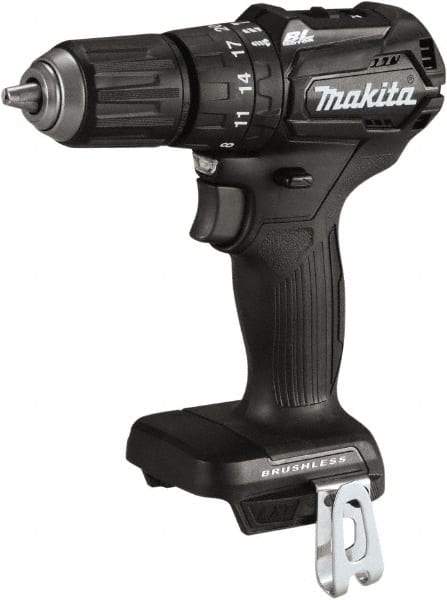 Makita - 18 Volt 1/2" Keyless Chuck Cordless Hammer Drill - 0 to 25,500 BPM, 0 to 1,700 RPM, Reversible - All Tool & Supply