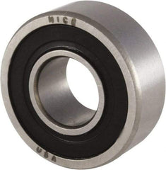 Nice - 3/8" Bore Diam, 29/32" OD, Double Seal Precision Ground Radial Ball Bearing - 5/16" Wide, 1 Row, Round Bore, 300 Lb Static Capacity, 698 Lb Dynamic Capacity - All Tool & Supply