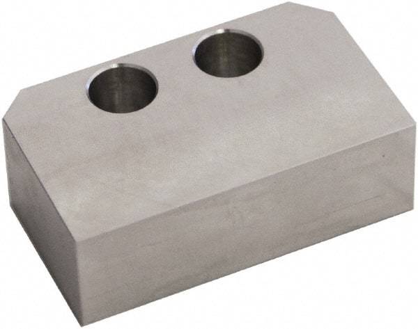 5th Axis - 3" Wide x 1" High x 1.2" Thick, Flat/No Step Vise Jaw - Soft, Steel, Manual Jaw, Compatible with V75100 Vises - All Tool & Supply