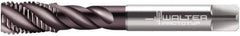 Walter-Prototyp - 3/8-16 UNC 3 Flute 2B Modified Bottoming Spiral Flute Tap - Powdered Metal, Hardlube Finish, 100mm OAL, Right Hand Flute, Right Hand Thread, Series EP2256312 - All Tool & Supply