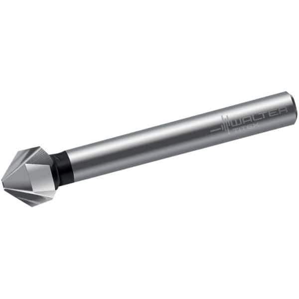 Walter-Titex - 8.3mm Head Diam, 6mm Shank Diam, 3 Flute 90° High Speed Steel Countersink - Bright Finish, 50mm OAL, Single End, Straight Shank, Right Hand Cut - All Tool & Supply