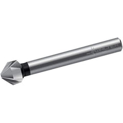 Walter-Titex - 7mm Head Diam, 6mm Shank Diam, 3 Flute 90° High Speed Steel Countersink - Bright Finish, 50mm OAL, Single End, Straight Shank, Right Hand Cut - All Tool & Supply