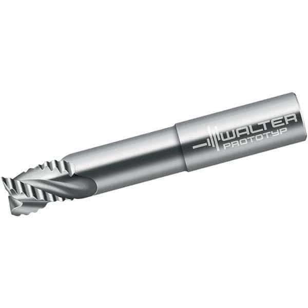 Walter-Prototyp - 16mm Diam, 20mm LOC, 3 Flute Solid Carbide Roughing Square End Mill - Uncoated, 115mm OAL, 16mm Shank Diam, Single End, Extended Reach, Centercutting, 40° Helix - All Tool & Supply