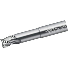 Walter-Prototyp - 8mm Diam, 12mm LOC, 3 Flute Solid Carbide Roughing Square End Mill - Uncoated, 72mm OAL, 10mm Shank Diam, Single End, Extended Reach, Centercutting, 40° Helix - All Tool & Supply