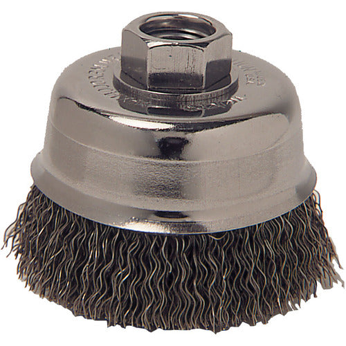 Vortec Pro 3″ Crimped Wire Cup Brush, .014″ Steel Fill, 5/8″-11 UNC Nut - All Tool & Supply